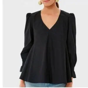 Tuckernuck Pomander Place Easton Swing Blouse Navy Small