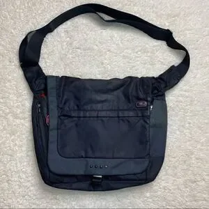 TUMI Black/Gray Nylon Messenger Bag