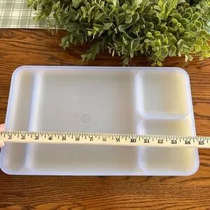 Tupperware Classic Divided Picnic Camping Trays Set Of 4 Multicolor #1535