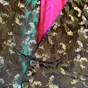 Tux Vest - Green Leaves - Adjustable T neck & waist