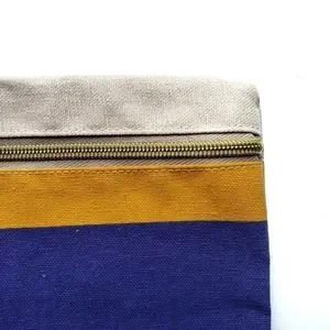 TwelveNYC Zippered Linen Clutch Bag