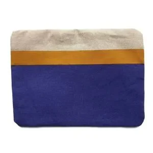 TwelveNYC Zippered Linen Clutch Bag