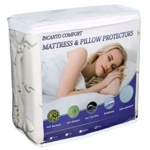 Twin Size Waterproof Bamboo Mattress Protector And Pillowcase Protector NEW