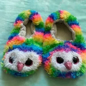 TY kids preloved slippers owls