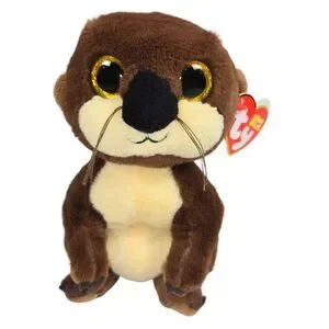 TY Plush Beanie Bellies Mitch River Otter Brown Stuffed Animal 2022 6"