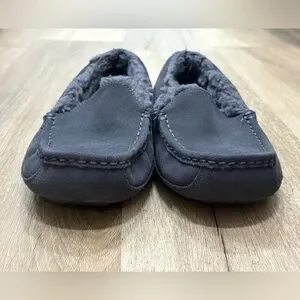 UGG Kids Ascot Slippers Grey/Blue Sz 5 US