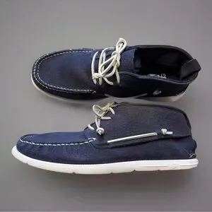UGG LEATHER BOAT SHOES SZ 12 MENS BEACH MOC CHUKKA MOCCASIN LOAFERS NAUTICAL EUC