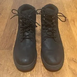 UGG MEN'S BILTMORE WORK WINTER LEATHER ANKLE BOOTS BLACK Size 12