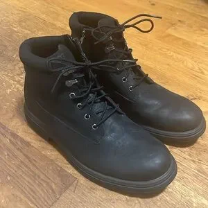 UGG MEN'S BILTMORE WORK WINTER LEATHER ANKLE BOOTS BLACK Size 12
