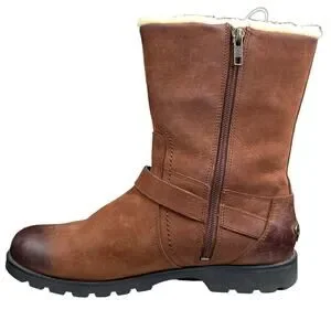 UGG Women’s Glendale Brown Leather Shearling Lined Boot Size US 9