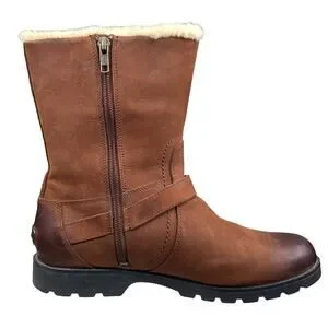 UGG Women’s Glendale Brown Leather Shearling Lined Boot Size US 9