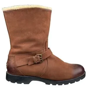 UGG Women’s Glendale Brown Leather Shearling Lined Boot Size US 9