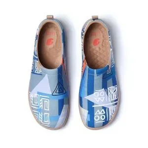 UIN Men's Walking Shoes Slip On Loafers (EGYPTIAN SYMBOLS Toledo I )