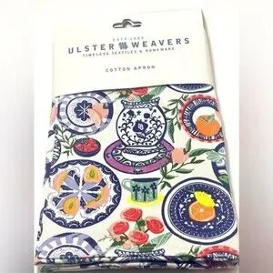 Ulster’s Weavers Mediterranean Plates Cotton Apron​ New