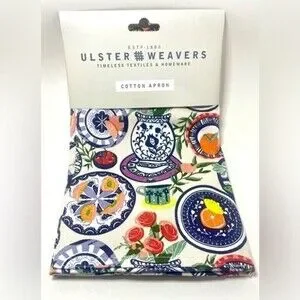 Ulster’s Weavers Mediterranean Plates Cotton Apron New
