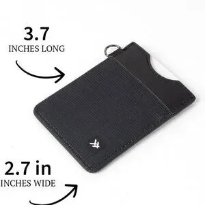 Ultra Slim Minimalist Card Holder Leather Compact Money Clip For Men Women