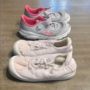 Under Armour and Roxy play sneakers LOT size 10 toddler