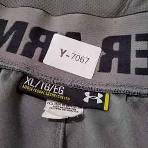 Under Armour Men Activewear Track Pants XL Gray Straight Drawstring 31" Inseam
