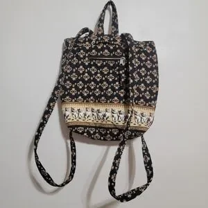 Unique Quilted Cat Backpack Bag Elephant Design Interior