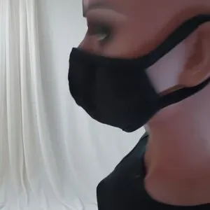 Unisex Black Goth Face Mask Washable Reusable