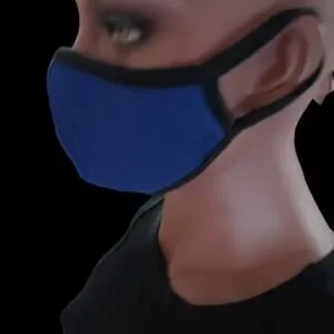 Unisex Royal Blue Face Mask Reusable Washable