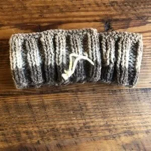 Unisex Unbranded Knitted Ear Warmer Brown Beige One Size