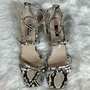 Unworn snake Print wedges