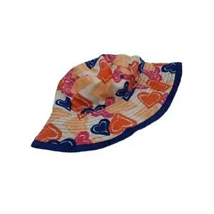 UV Skinz Child’s Reversible Sun Hat Blue And Orange Hearts