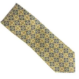 Valentino Men’s 100% Silk Necktie Yellow Blue Neutral Professional Designer
