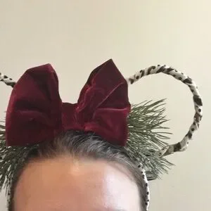 Velvet Wire Minnie Mouse Ear Headband