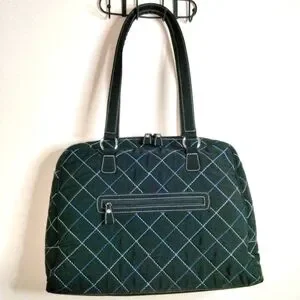 Vera Bradley (Black) Quilted Laptop Computer Carrier Tote Bag