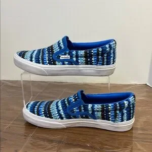 Vera Bradley Blue And White Slip-On Sneakers