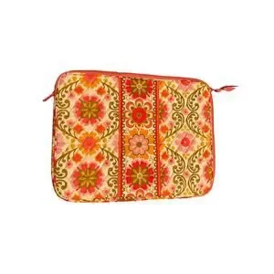 Vera Bradley Lap Top Bag NWOT Soft Orange/Pink Floral 14x11 Zip Around Case