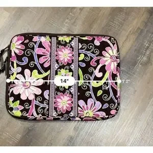 Vera Bradley Laptop Sleeve Case Purple Punch Retired Pattern. Rare