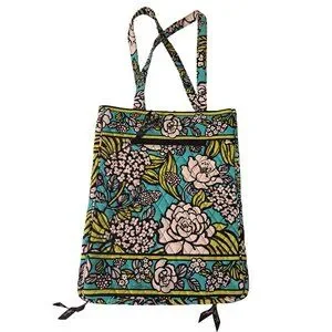 VERA BRADLEY Laptop Tote Bag – Island Blooms Print – Quilted Shoulder Bag