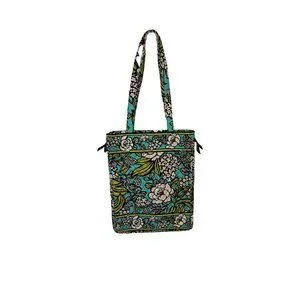VERA BRADLEY Laptop Tote Bag – Island Blooms Print – Quilted Shoulder Bag
