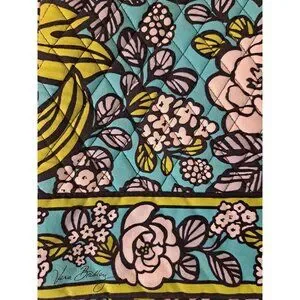 VERA BRADLEY Laptop Tote Bag – Island Blooms Print – Quilted Shoulder Bag