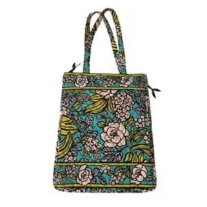 VERA BRADLEY Laptop Tote Bag – Island Blooms Print – Quilted Shoulder Bag