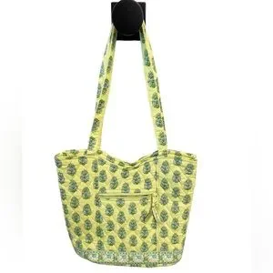 Vera Bradley Medium Shoulder Bag In Citrus Elephant Pattern