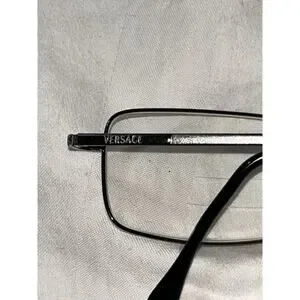 Versace MOD 1038 1001 Silver Rectangle Eyeglasses Frames 52-17 140 Italy Unisex