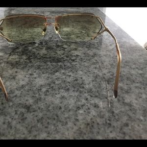Versace Vintage Gold Rim Sunglasses