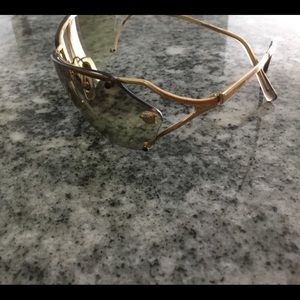 Versace Vintage Gold Rim Sunglasses