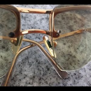 Versace Vintage Gold Rim Sunglasses