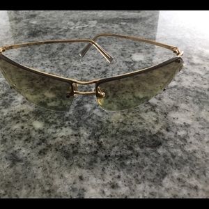 Versace Vintage Gold Rim Sunglasses