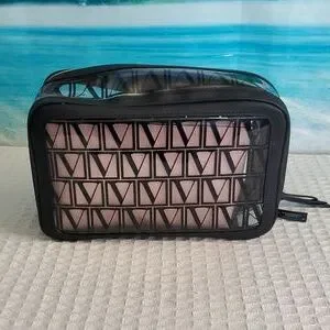 Victoria's Secret 3 Pc. Cosmetic Trio Make Up Train Clear Set NWT