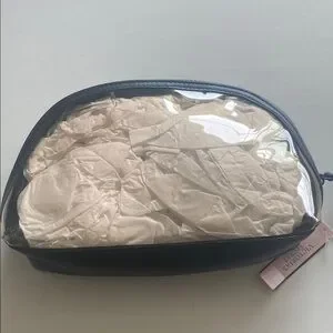 Victoria's Secret Black Cosmetic Bag With Dome Shape