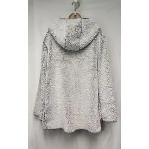 Victoria's Secret Fleece Gray Open Hooded Jacket Size M/L