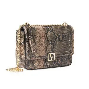 Victoria's Secret Medium Crossbody Bag Animal Print Gold Chains