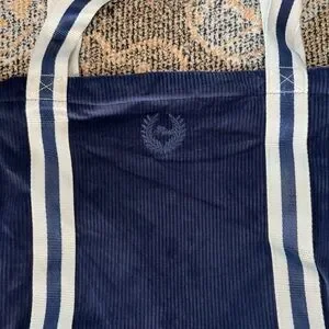 Victoria’s Secret PINK Corduroy Tote Bag With Striped Straps