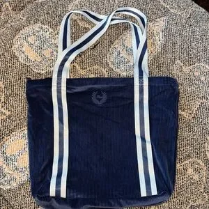 Victoria’s Secret PINK Corduroy Tote Bag with Striped Straps